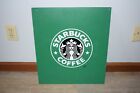 Rare Green Starbucks Advertising Outdoor Metal Coffee House / Café Sign 20.5