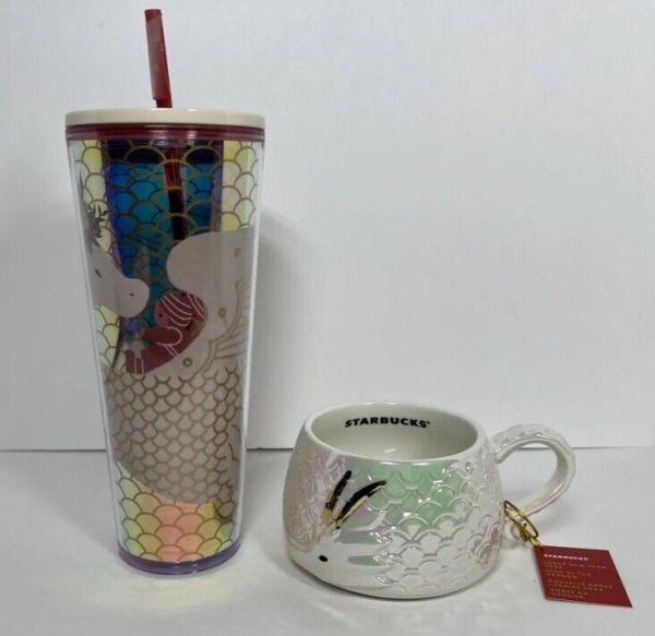 BRAND NEW 2024 Lunar Year of the Dragon STARBUCKS 24oz tumbler AND matching mug - Sold on eBay April 24th, 2024 for $113.40