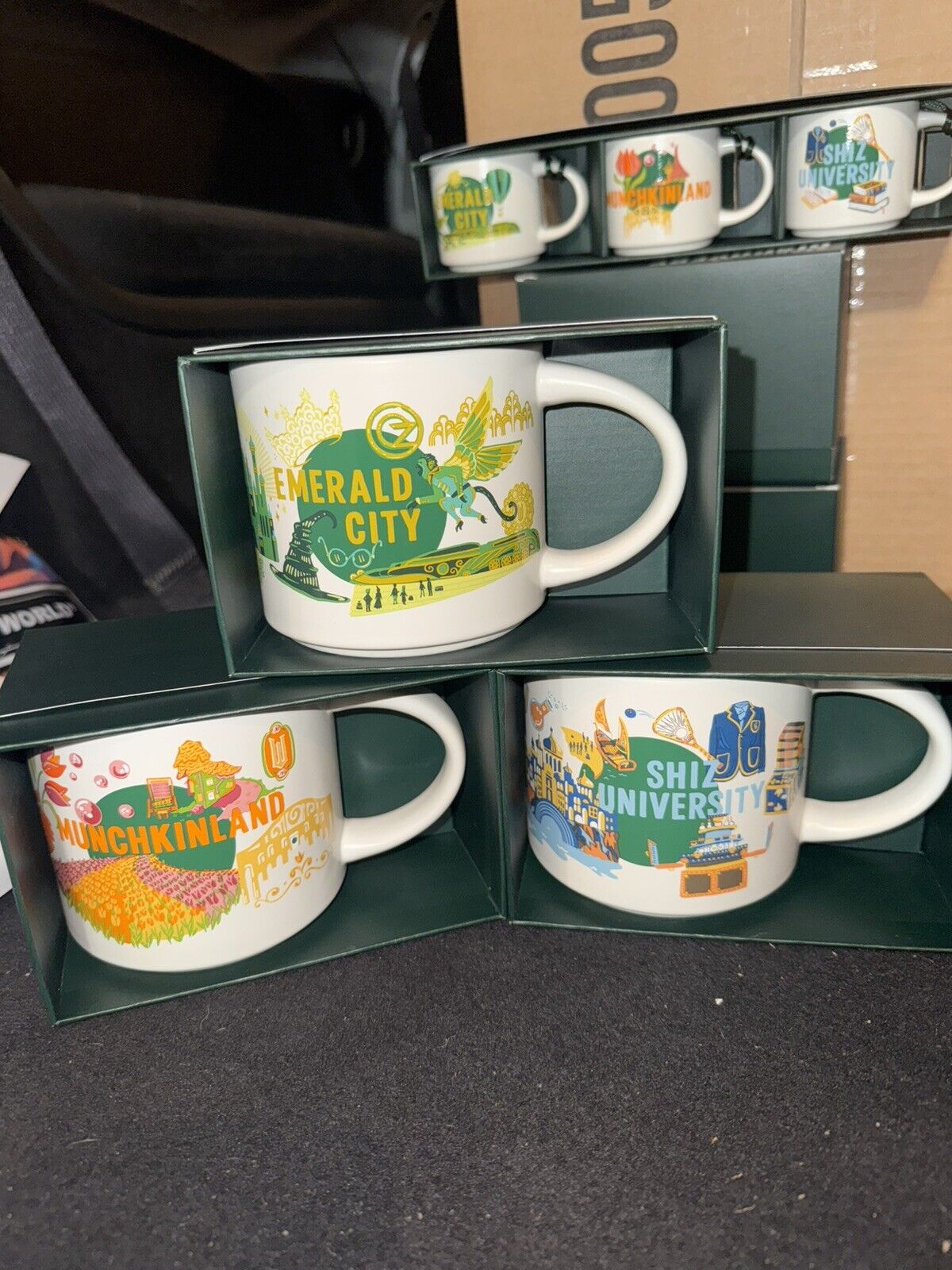 Universal Studios Starbucks 2024 Wicked Discovery Series Set of 3 Mugs Shiz - Sold on eBay December 6th, 2024 for $217.95