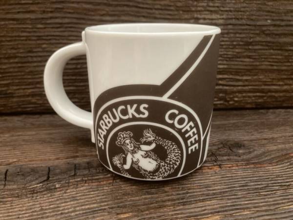 Starbucks Authentic 1970's Cigar Band Mermaid Logo Mug Cup RARE