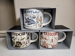 2021 Starbucks Star Wars Cups Set Tatooine Endor Batuu Been There Series Mugs - Sold on eBay March 25th, 2024 for $289.00