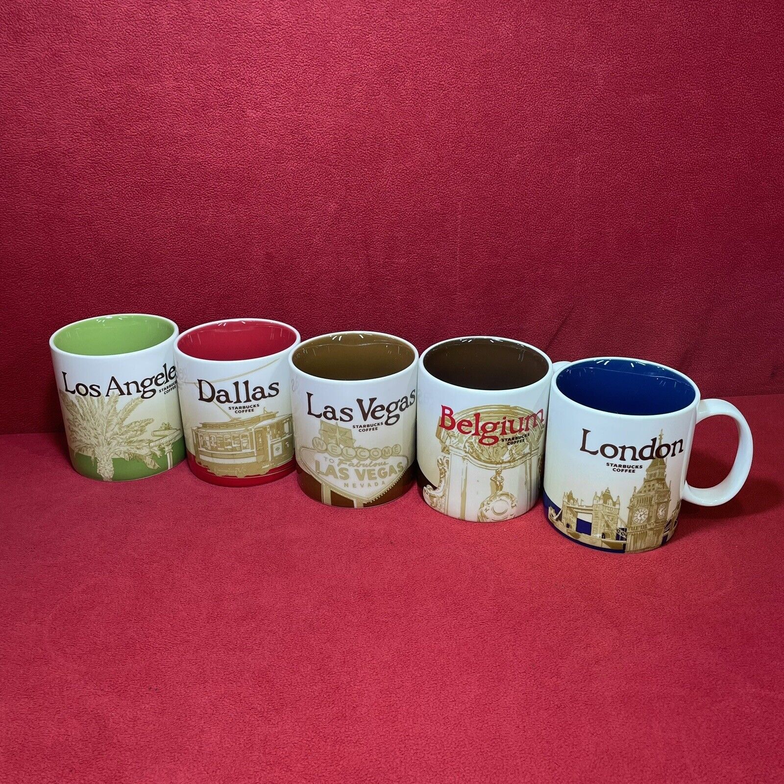 Starbucks Collector Series 16oz Global Icon Coffee Mug Cup Lot Of 5 - Sold on eBay January 15th, 2025 for $90.00