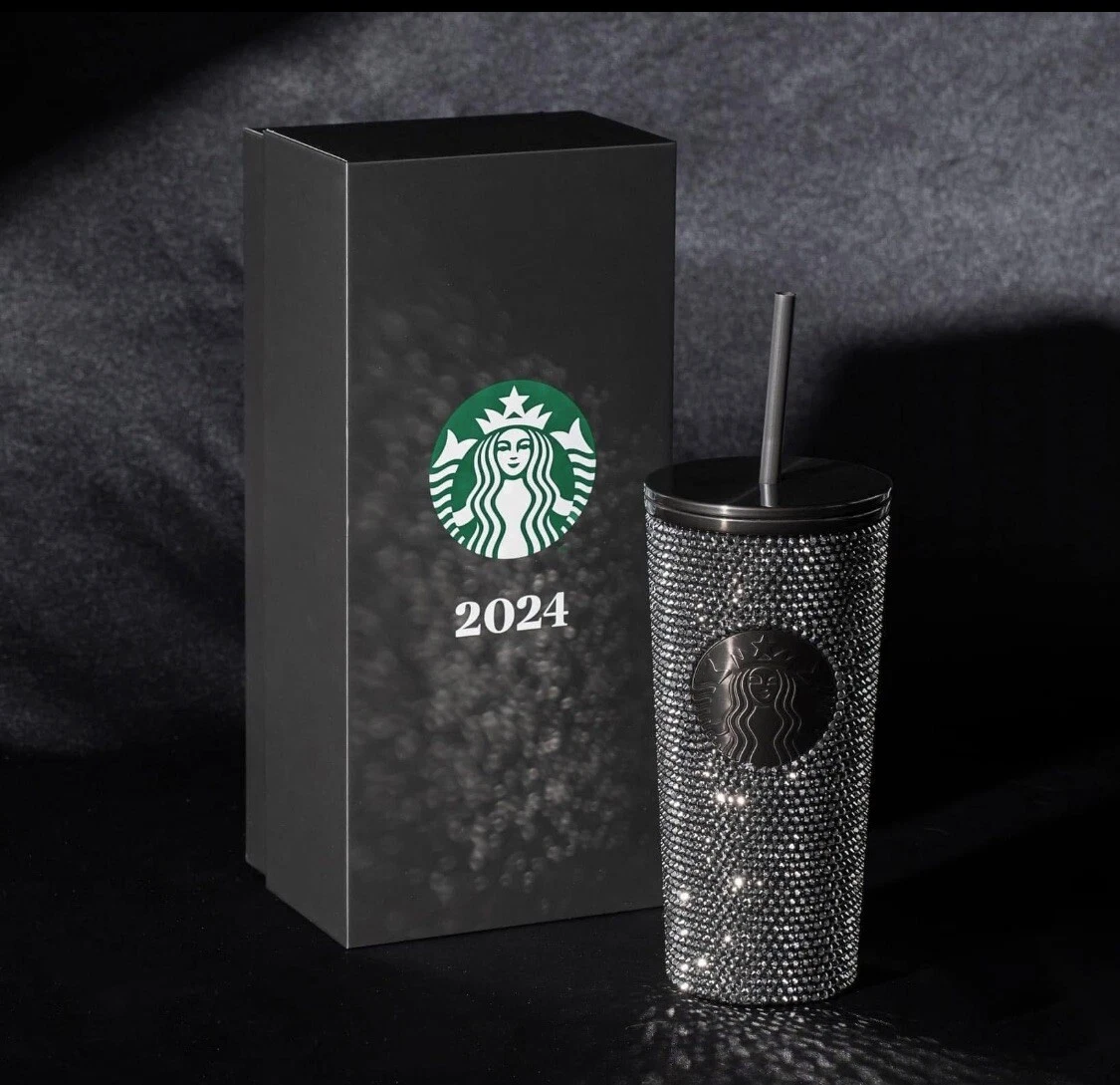 Taiwan Starbucks Stainless Steel Silver Grey Rhinestone Cold Cup 16oz. New - Sold on eBay May 5th, 2025 for $135.00