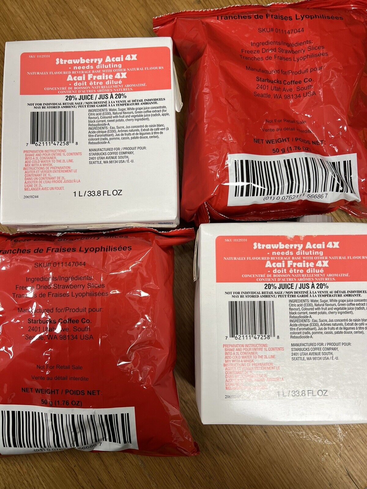 Starbucks Strawberry Açaí Refresher  Bundle - Sold on eBay December 20th, 2024 for $70.00