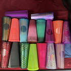 Lot Of 17 Starbucks 24 oz Tumblers Venti Cups Studded Metallic Chameleon - Sold on eBay June 28th, 2024 for $118.99