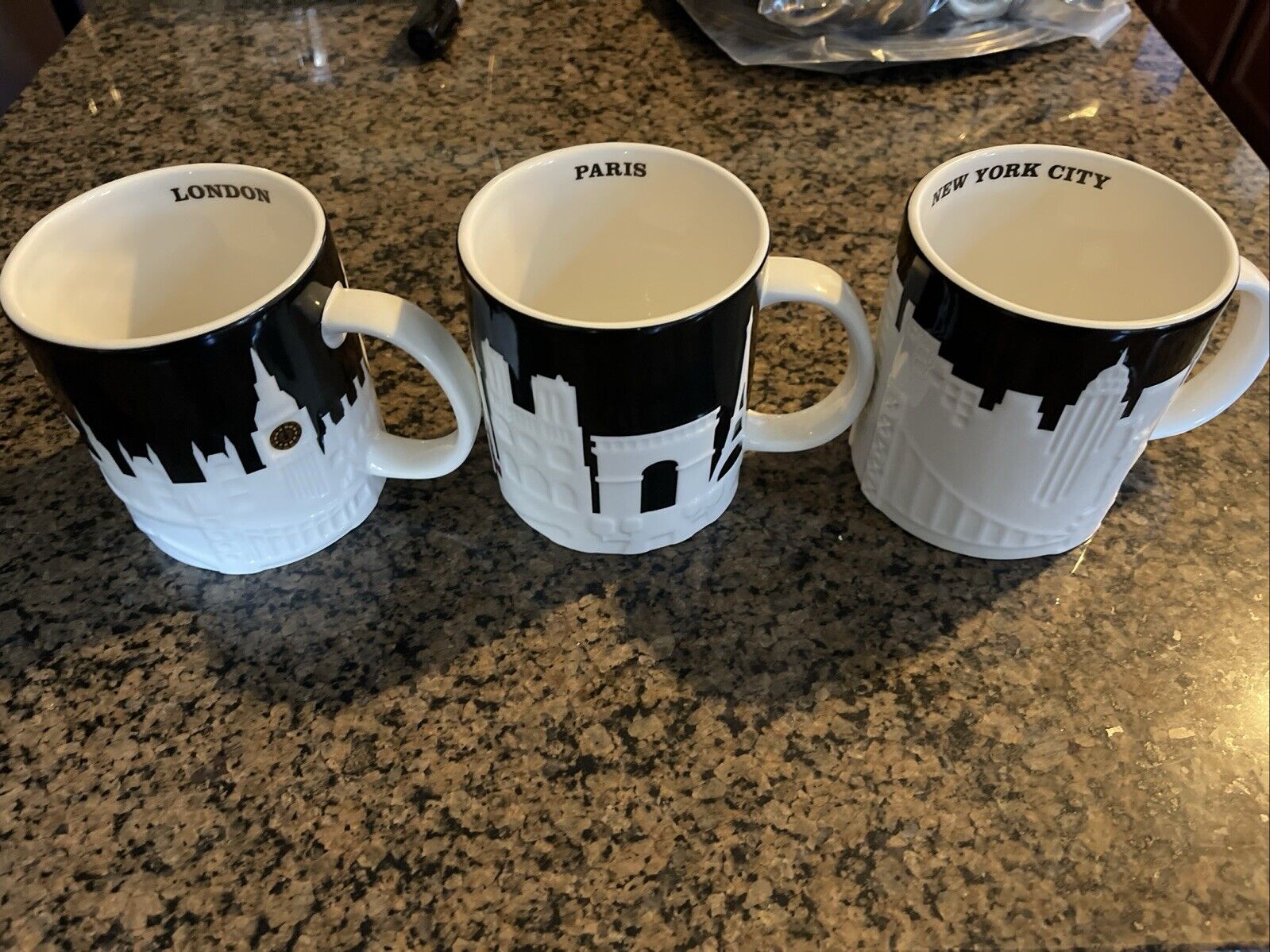 3 Starbucks City Relief Mugs. London Paris New York - Sold on eBay February 4th, 2025 for $115.00