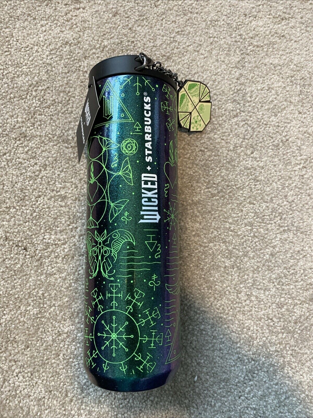New Starbucks Wicked Elphaba Collection 16oz Grimmerie Tumbler Glow In The Dark - Sold on eBay January 1st, 2025 for $80.00