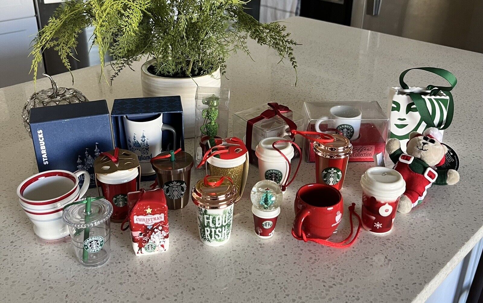 Starbucks Christmas Ornament SET Of 18, Ornaments And 1 Espresso shot Mini mug - Sold on eBay March 14th, 2025 for $195.00