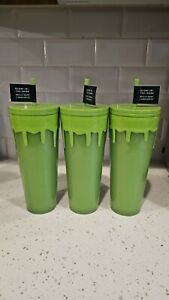 3 NEW Starbucks Halloween 2023 Slime Green Glow In The Dark Tumbler Cup IN HAND - Sold on eBay September 23rd, 2023 for $220.00