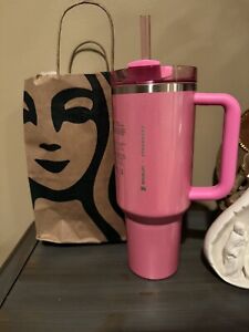 NEW Stanley x Starbucks Exclusive 2024 Pink 40oz Tumbler - Sold on eBay January 13th, 2024 for $202.50 (18 bids) 
