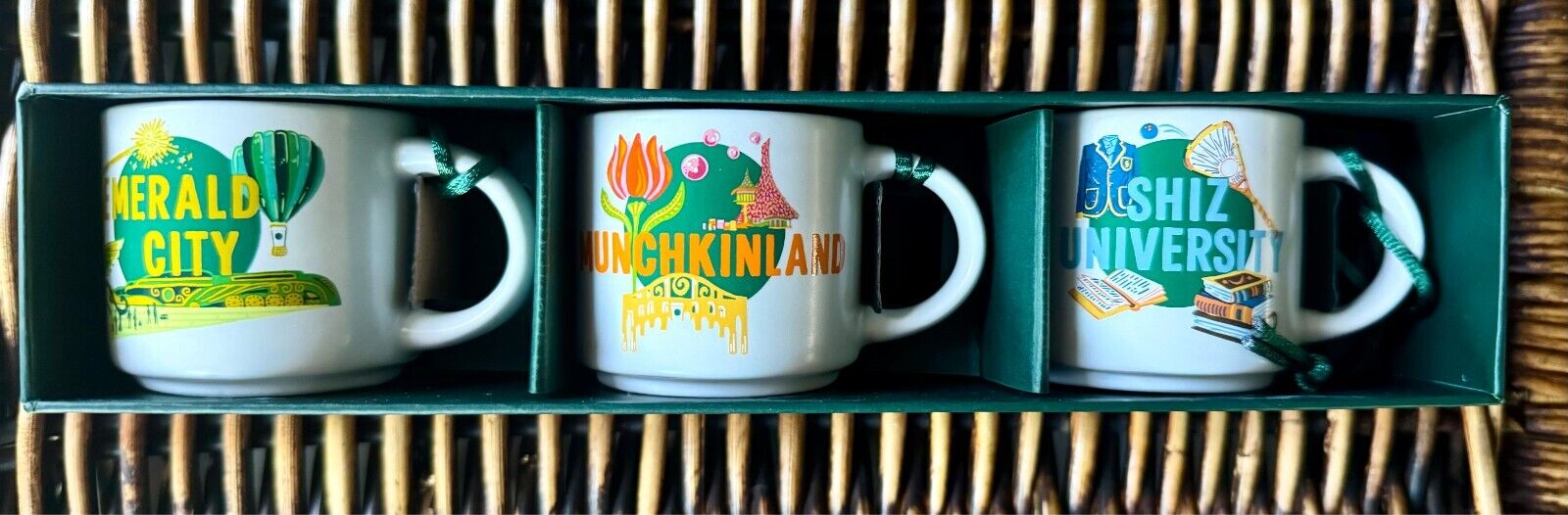 WICKED movie STARBUCKS discovery UNIVERSAL STUDIOS HOLLYWOOD 3 mini mug set NEW! - Sold on eBay February 17th, 2025 for $74.00