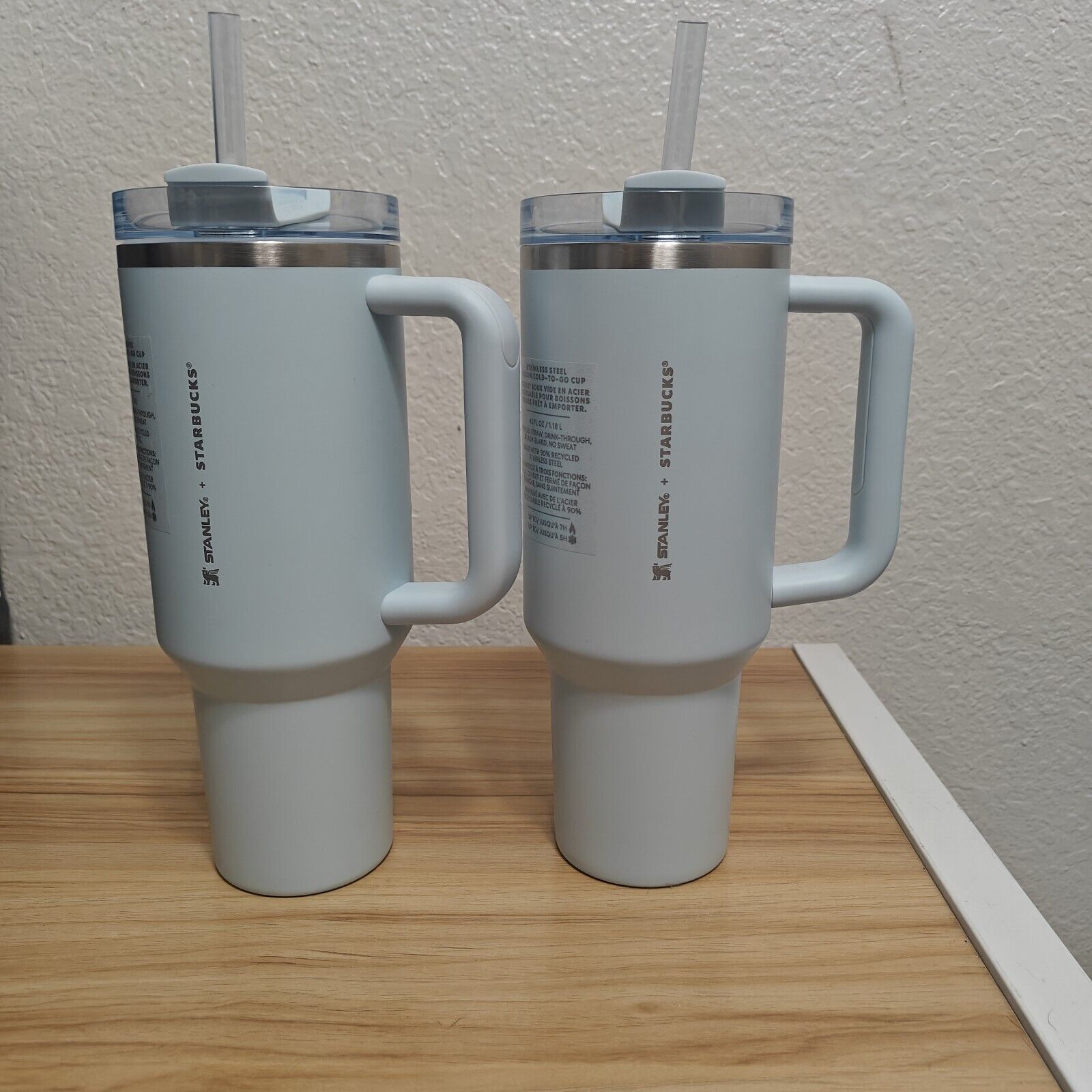 New Lot Of 2 2024 Starbucks x Stanley Spring Blue 40 Oz Tumbler - Sold on eBay November 25th, 2024 for $110.00
