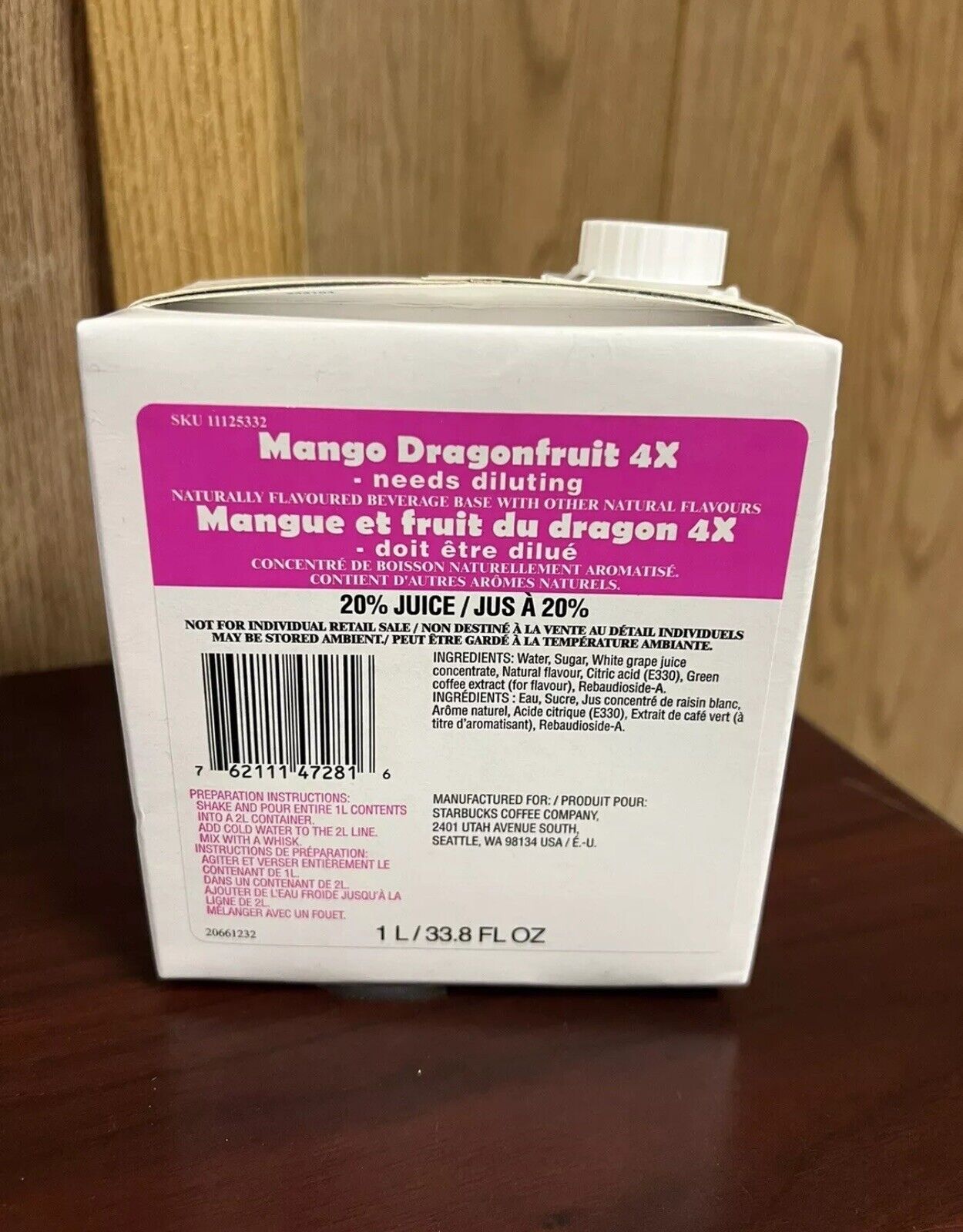 5x Starbucks Mango Dragonfruit Refresher Base BB: 6/25 - Sold on eBay January 20th, 2025 for $100.00