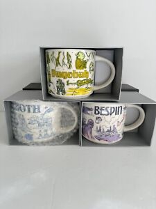 New Disney Star Wars Starbucks 2020 First Series Hoth Bespin Dagobah Mugs - Sold on eBay January 19th, 2024 for $525.00