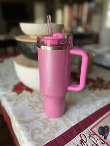 Stanley x Starbucks Winter Pink 40oz Tumbler (2024 Target Exclusive) Minor flaws - Sold on eBay January 12th, 2024 for $270.00