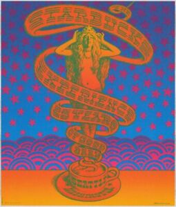 Vintage Starbucks Poster 1996 25th Anniversary by artist Victor Moscoso - Sold on eBay November 21st, 2023 for $195.00