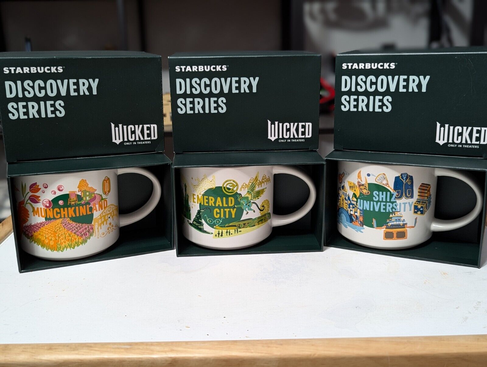 Universal Studios Starbucks 2024 Wicked Discovery Series Set of 3 Mugs. - Sold on eBay December 2nd, 2024 for $165.00