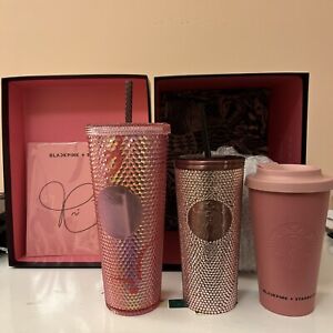 YG Blackpink x Starbucks Korea Raffle Prize  Rose Autographed Hand Sign Full Set - Sold on eBay February 1st, 2024 for $470.00
