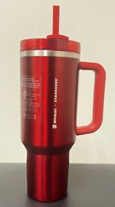 Starbucks Stanley Tumbler Holiday Red 2023 40oz Mug Christmas Limited Edition - Sold on eBay December 13th, 2023 for $169.00 (1 bids) 