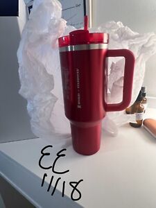 ?NEW LIMITED Starbucks x Stanley Cup Holiday 2023 Collab (40 oz) Red Tumbler ? - Sold on eBay November 25th, 2023 for $167.00 (12 bids) 