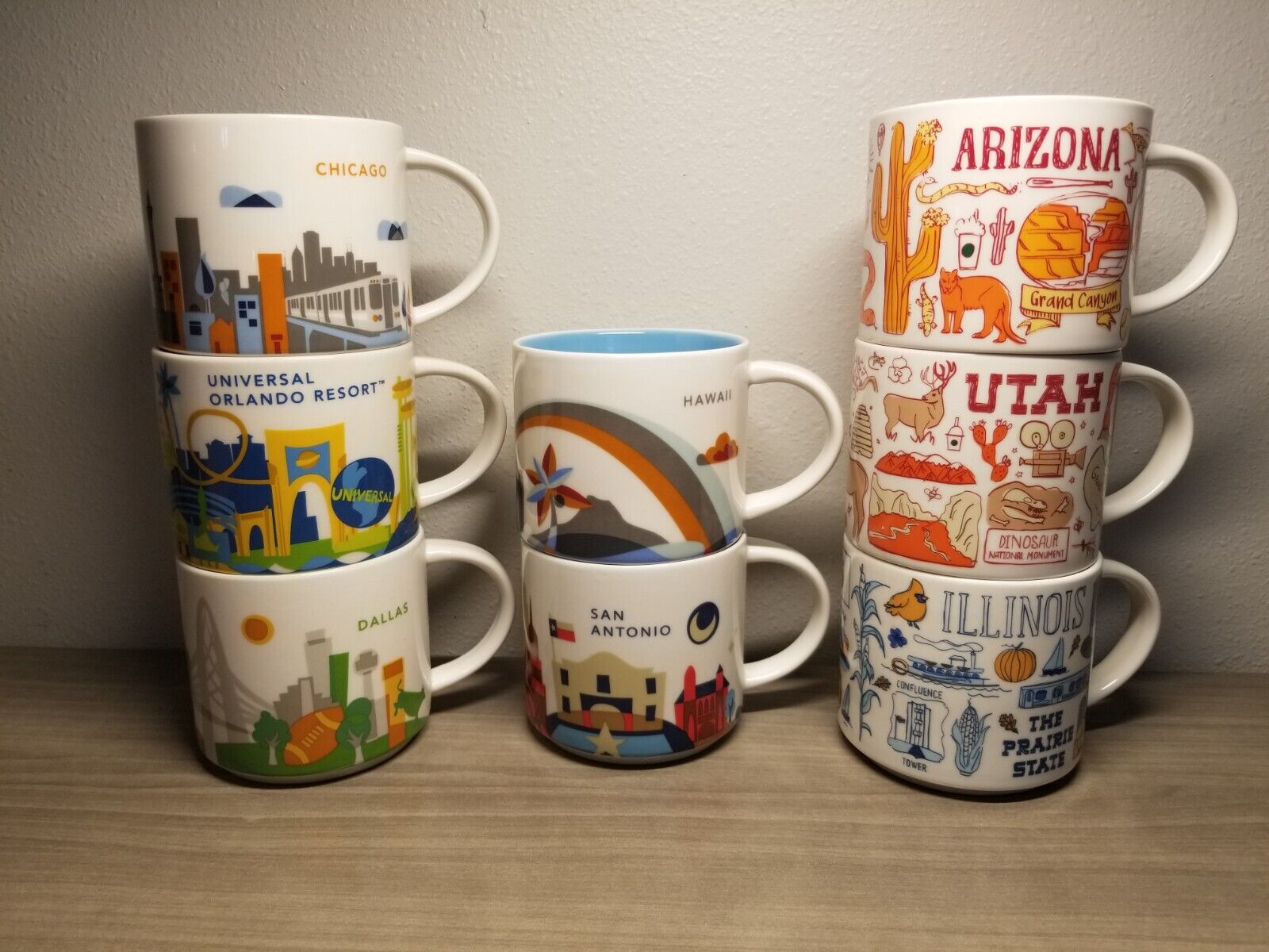 Starbucks You Are Here Been There 14 oz Mugs Cities States Lot of 8 EUC or NWT - Sold on eBay February 5th, 2025 for $80.00