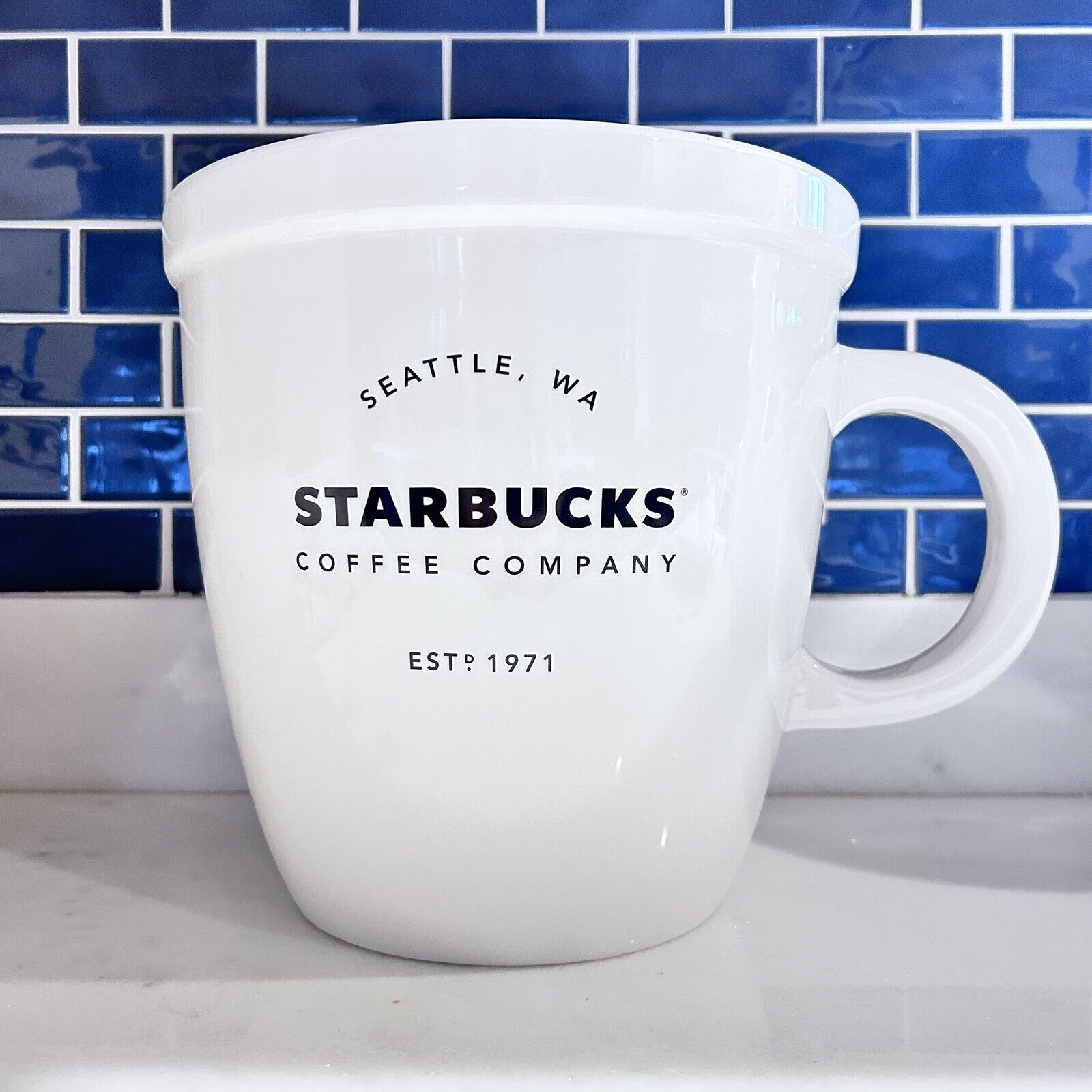 STARBUCKS- Giant Abbey Classic Ceramic Mug  138 oz Limited Edition - Sold on eBay January 11th, 2025 for $650.00