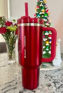 NEW Starbucks X Stanley Holiday Red Tumbler, 40 oz, 2023 Edition - Sold on eBay December 10th, 2023 for $200.00