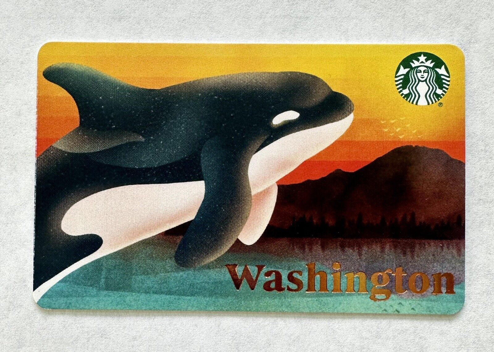 Starbucks Washington State Orca Whale GIFT CARD - Sold on eBay January 24th, 2025 for $1,002.99