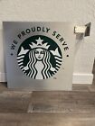 We Proudly Serve Starbucks 18x18 Starbucks Sign Double Sided Siren Aluminum - Sold on eBay May 15th, 2024 for $56.00