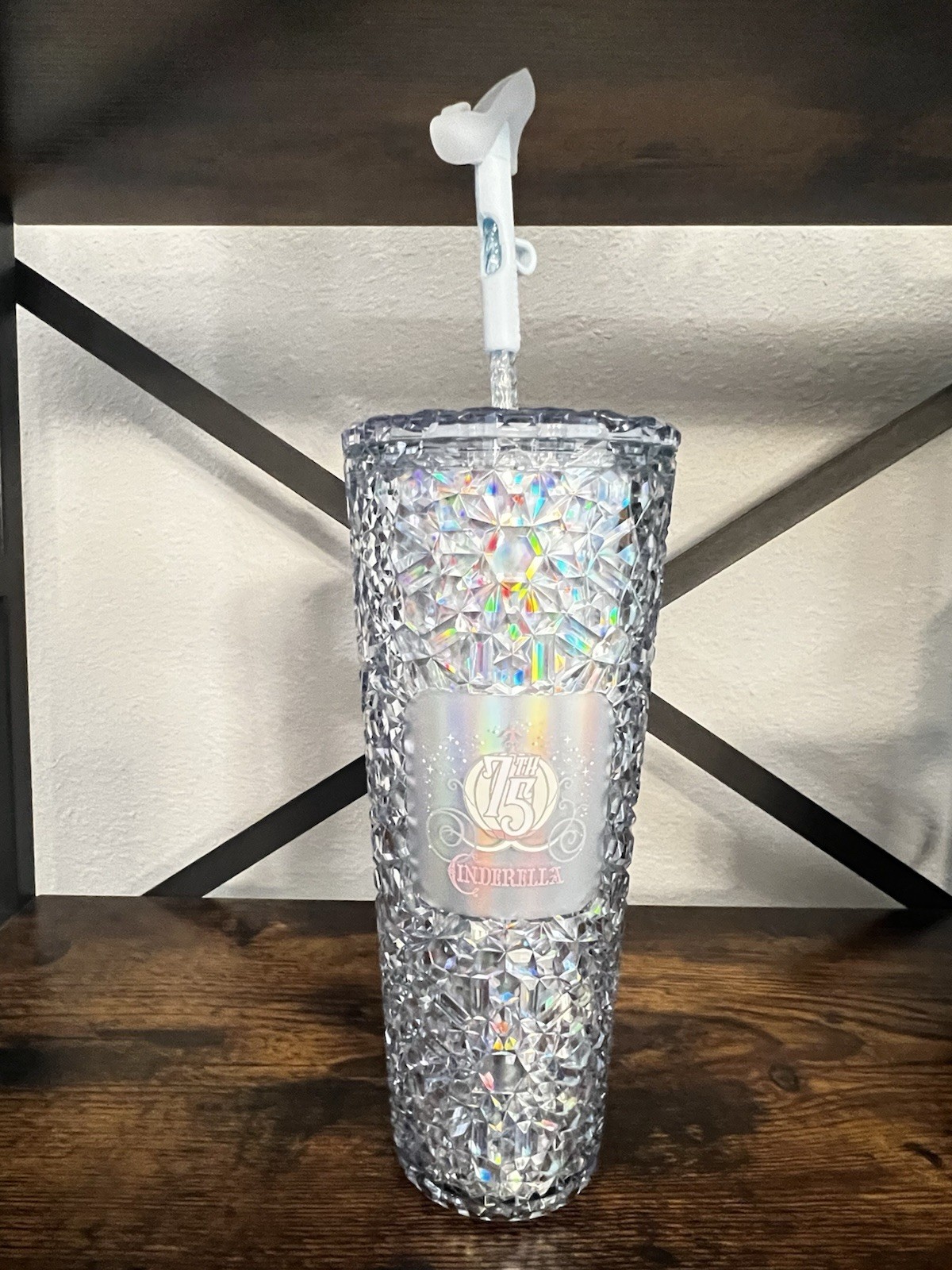 2025 Disney Parks Cinderella 75th Anniversary Starbucks Tumbler Slipper Straw - Sold on eBay March 30th, 2025 for $68.89