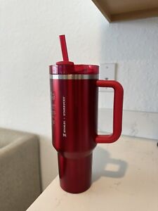 Stanley x Starbucks Holiday Red  40oz Tumbler Cup - 2023 Limited Edition - Sold on eBay November 14th, 2023 for $152.50 (24 bids) 