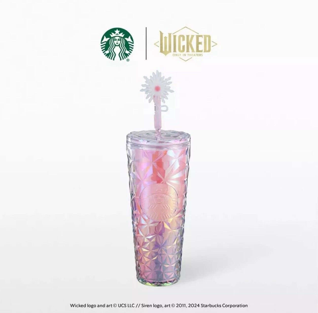 Starbucks Wicked 24oz. Glinda Pink Tumbler w/ Straw and TopperNWT - Sold on eBay November 29th, 2024 for $90.00
