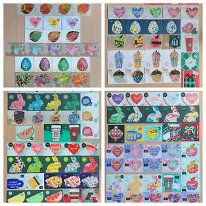 155 Starbucks die-cut gift card lot Huge set Valentines Easter Xmas Teachers Etc