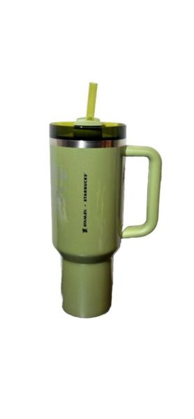 Starbucks Olive Green Pearl Stanley 40oz Tumbler Glitter Fall Release 2024 New - Sold on eBay October 28th, 2024 for $99.00