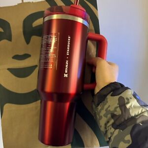 Starbucks + Stanley Holiday 2023 Collab (40 oz) Red Tumbler Mug IN HAND SHIP NOW - Sold on eBay November 19th, 2023 for $159.00