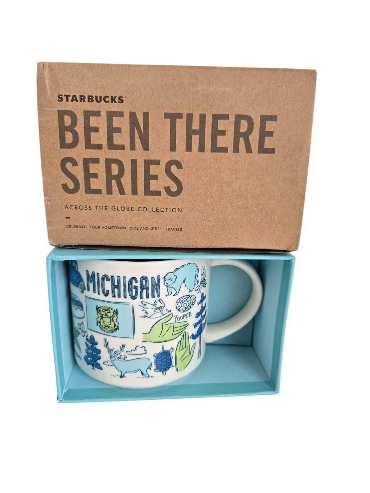 Michigan Starbucks " Been There Series" across the Globe Coffee Mug w/ Box - Sold on eBay January 15th, 2025 for $75.00