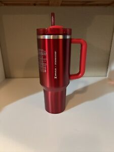 Starbucks x Stanley Holiday Collab (40oz) Red Stainless Steel Tumbler - Sold on eBay November 12th, 2023 for $156.50 (9 bids) 