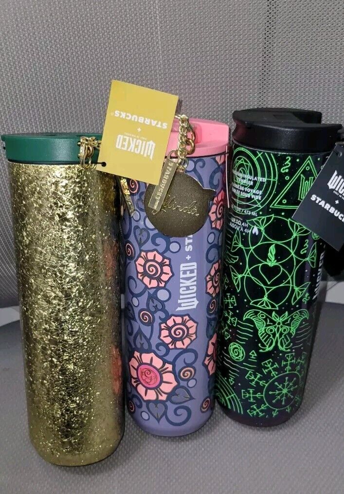 NEW Starbucks Wicked Disney Tumblers LOT - Sold on eBay November 13th, 2024 for $188.00