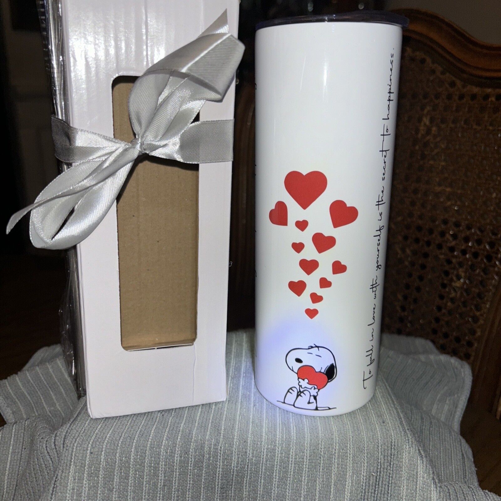 Starbucks Snoopy W/Heart Stainless Steel Travel Tumblr  Gift Ready - Sold on eBay March 5th, 2025 for $87.00