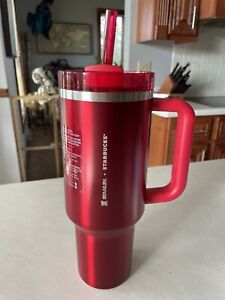 NEW LIMITED  Starbucks Stanley Holiday 2023 Collab 40 oz Red Tumbler Mug - Sold on eBay November 9th, 2023 for $145.00