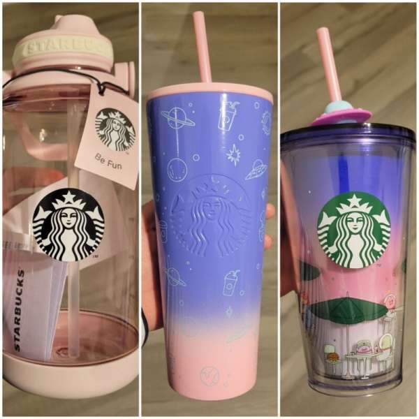 Starbucks Out Of This World & Pink Tiki Sippy Jug ~TRIO BUNDLE~ - Sold on eBay October 27th, 2024 for $270.00