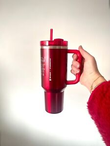 Starbucks x Stanley 40 oz Stainless Vacuum Holiday Red 2023 Tumbler Quencher NR