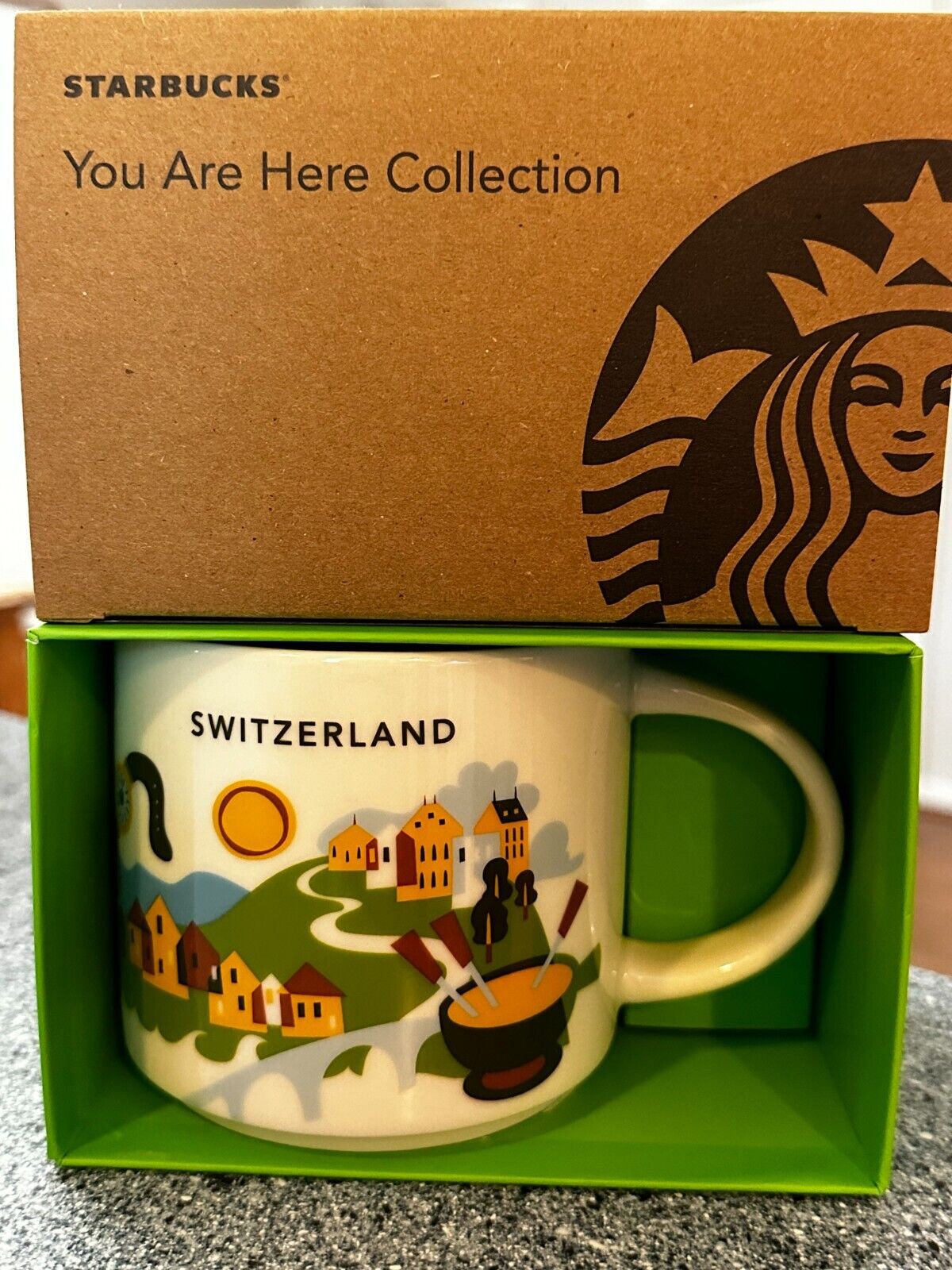 Switzerland You Are Here Starbucks Mug Cup YAH NEW 2023 NIB 14oz Europe - Sold on eBay January 6th, 2025 for $64.99