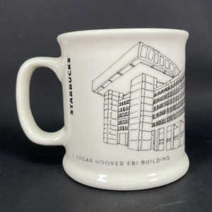 RARE 2015 Starbucks Coffee Mug J. Edgar Hoover FBI BUILDING 14 Oz Ceramic Large - Sold on eBay August 5th, 2023 for $174.95