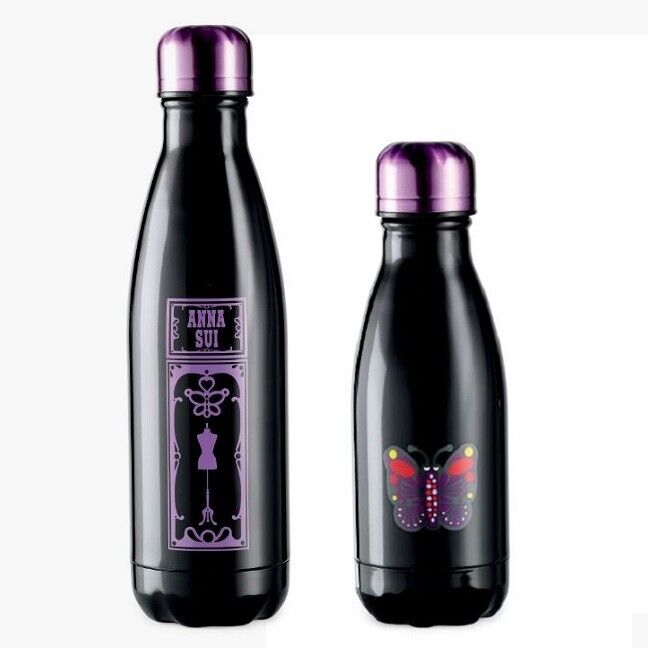 NEW Starbucks Anna Sui Swell Bottle Water Black Stainless 17oz/9oz Set of 2 - Sold on eBay February 1st, 2025 for $98.00