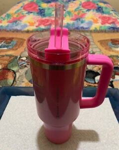 2024 Stanley Starbucks Target Exclusive Pink 40oz Tumbler In Hand-Ready To Ship