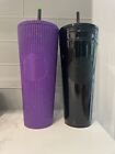 Halloween 2024 Starbucks black slime cup & purple glow in the dark cup - Sold on eBay September 12th, 2024 for $90.00
