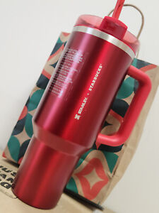 Brand New Starbucks + Stanley Holiday 2023 Collab (40 oz) Red Tumbler Mug - Sold on eBay November 4th, 2023 for $132.50 (36 bids) 