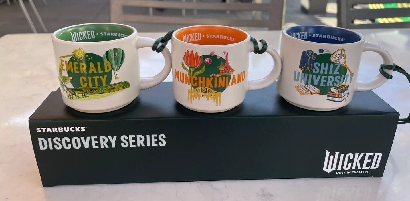 Wicked Starbucks Discovery Series Demitasse Cups/Christmas Ornaments - Sold on eBay January 30th, 2025 for $84.99