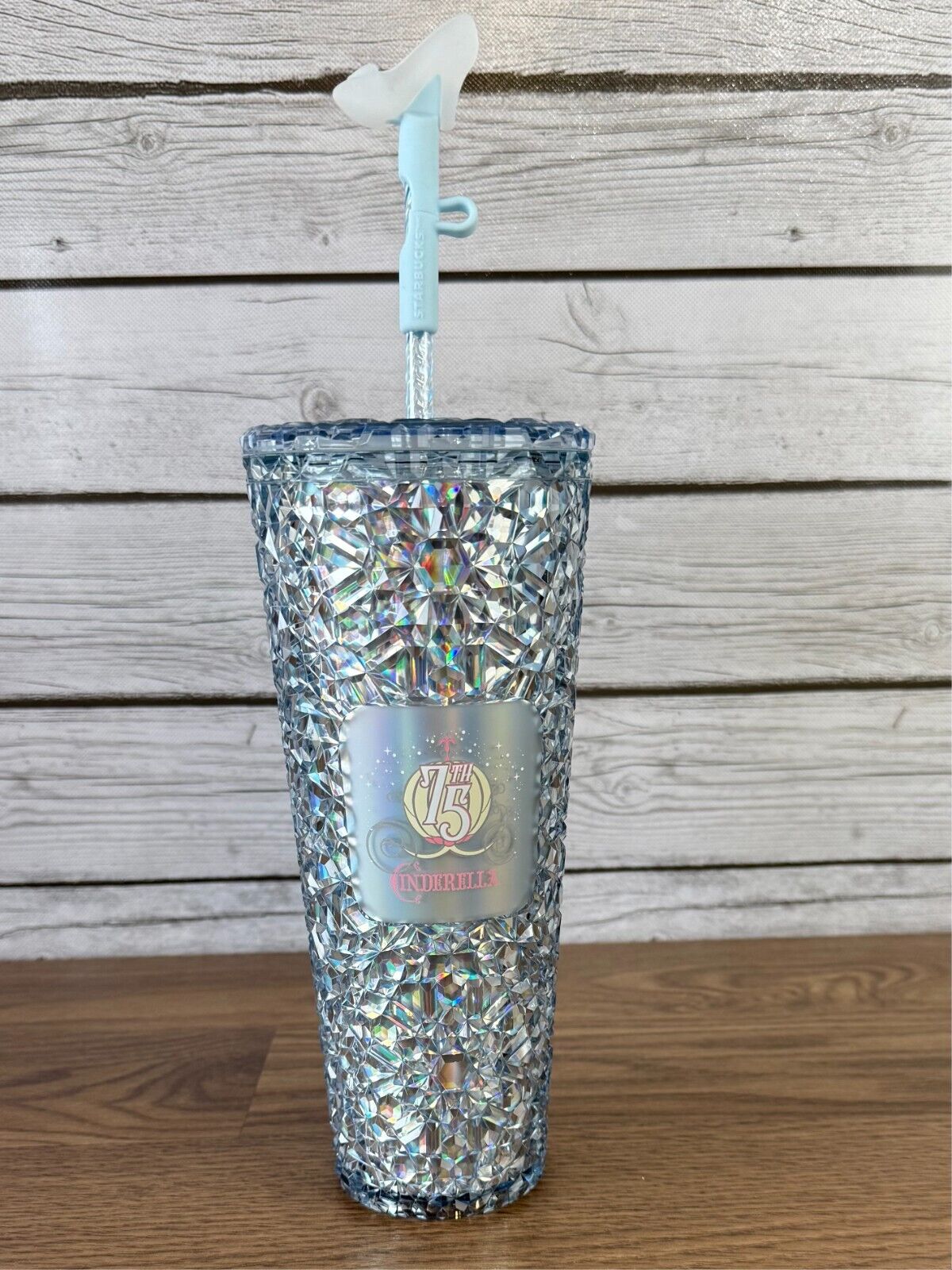 Disney Parks 2025 Cinderella 75th Anniversary Starbucks Tumbler Slipper Straw - Sold on eBay March 4th, 2025 for $85.46